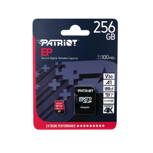 Patriot EP Series 256GB A1 microSD Memory Card