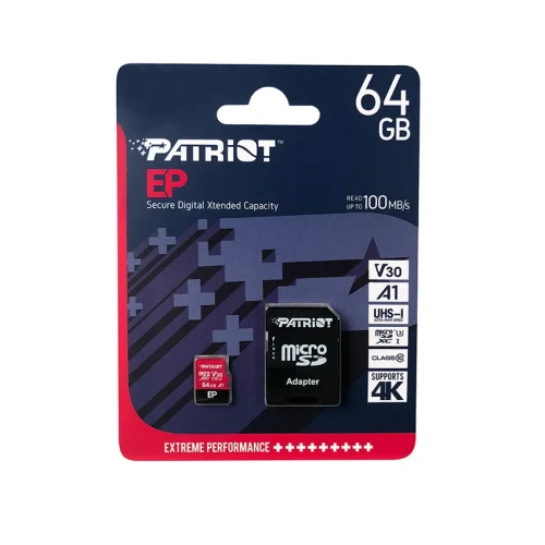 Patriot EP Series 64GB A1 microSD Memory Card
