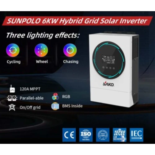 SAKO SUNPOLO 6KW hybrid solar inverter