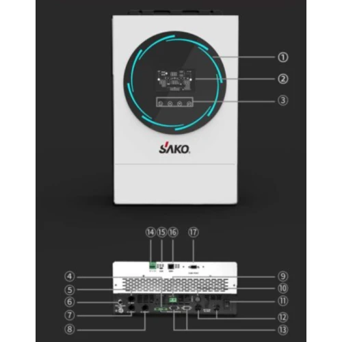 SAKO SUNPOLO 6KW hybrid solar inverter